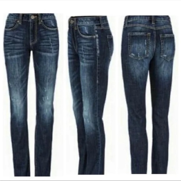 Cabi 3561 High Rise Straight Leg
Distressed Blue Jeans Size 10 - Picture 2 of 16